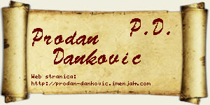 Prodan Danković vizit kartica